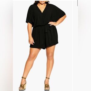 City Chic Effortless Romper - Size 16